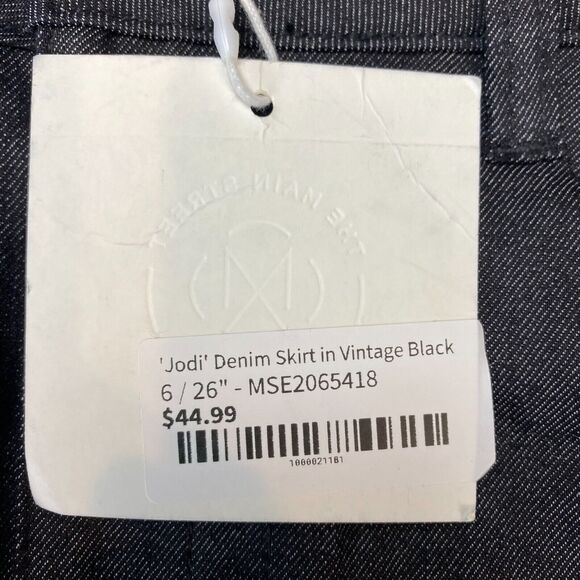 The Main Street Exchange Skirt Womens 6 Black Denim Stretch Regular Fit - Picture 6 of 14